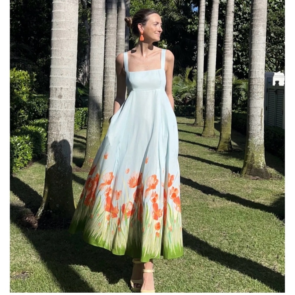 Hill House Rowena Dress in Poppy Flower Field - Size: Small